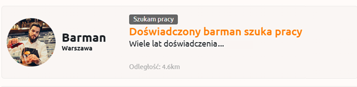 Rspot App - ogłoszenie szukam pracy w restauracji